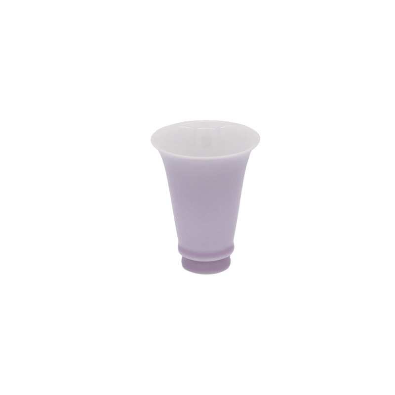 Dehua White Porcelain Small Tea Cup Single Cup Fragrance Cup Fragrance Gathering Personal Tea Cup Flavor Purple Universal Kung Fu Tea Cup