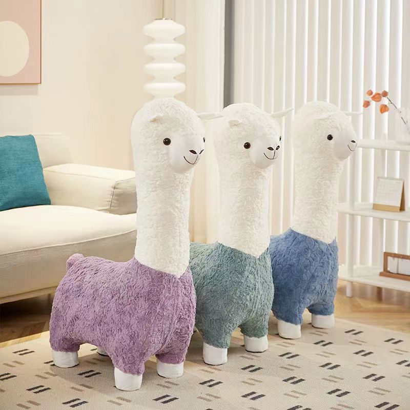 Trendy Alpaca Stool Seat Living Room Floor Decoration Best Friend Birthday Gift Housewarming New Home Gift for Girls