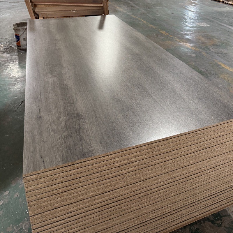 Melamine Particle Board Solid Wood Particle Board Veneer Paint-Free Board Wood Grain 18mm E1 Grade Partition Black Walnut