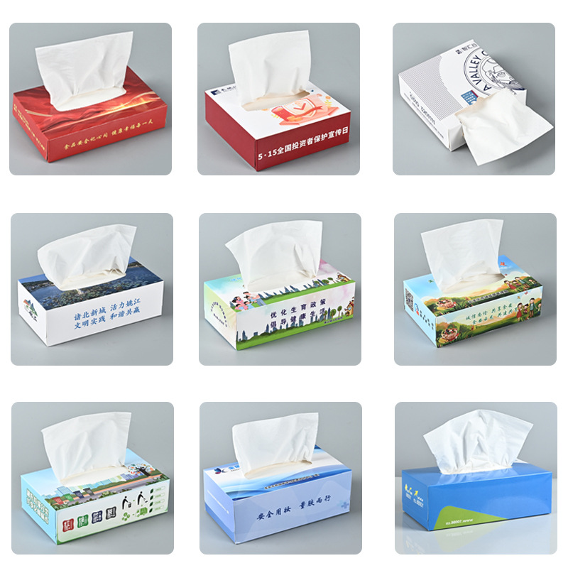 Advertising Paper Towel Customization Real Estate Gas Station Hard Boxed Drafted Paper Catering Square Box Bank Unit Promotional Paper Drafted Customization