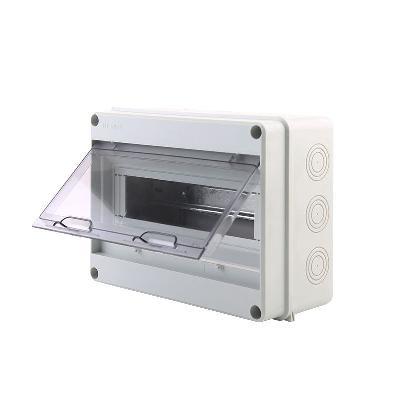 Manufacturer Supplies Ht-12 Waterproof Switch Box Outdoor Plastic Rainproof Distribution Box Circuit Box Outdoor Empty Distribution Cabinet
