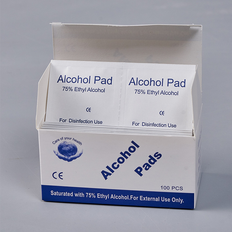 Disposable Alcohol Cotton Pads 75 Degree Cleaning Wipes 100 Pieces Jewelry Tableware Mobile Phone Screen Alcohol Cotton Wipes