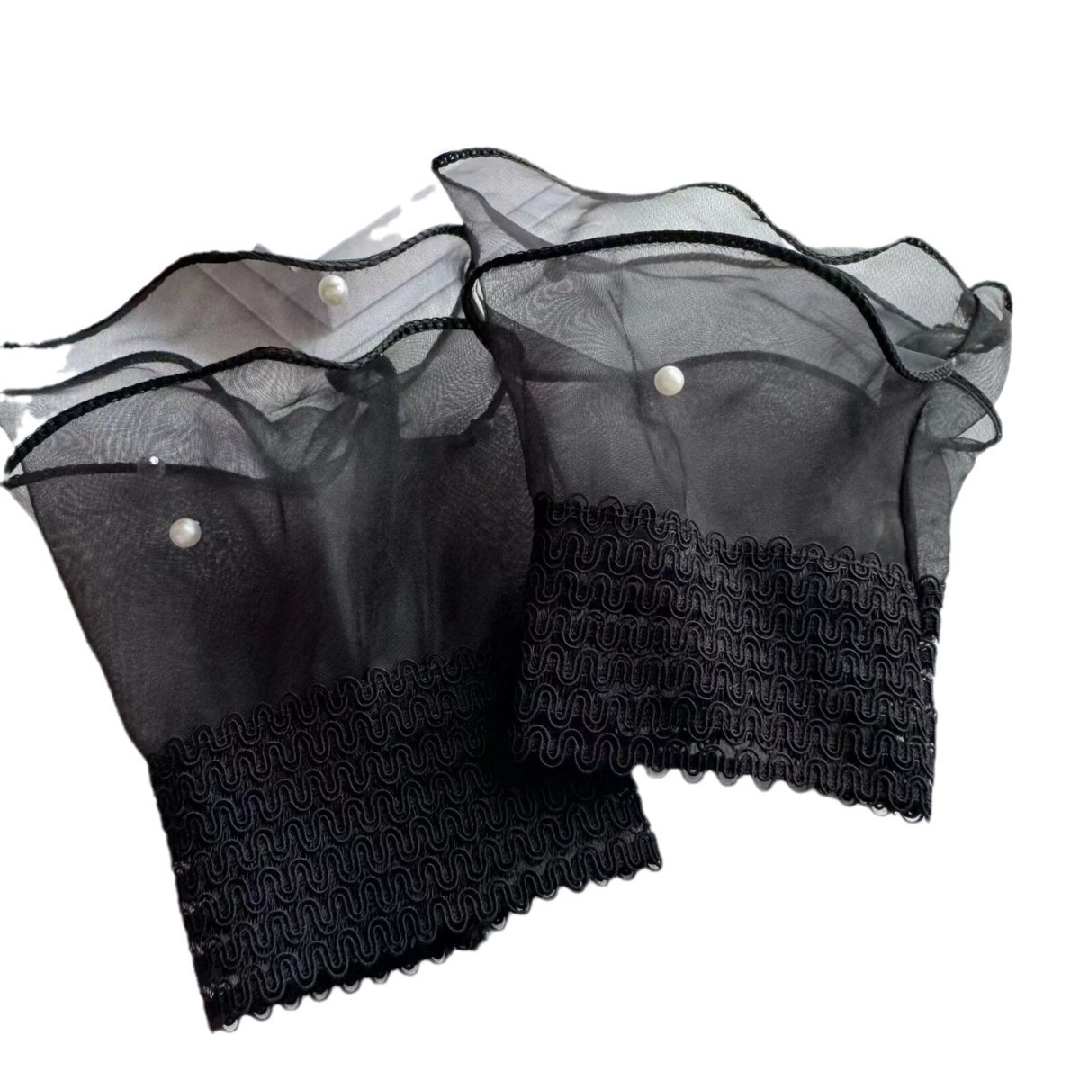 Lace Fake Sleeve Women's Wrist Short Sleeve All-match Mesh Lace Gloves Decorative Sleeve Short Sweater Fake Cuffs