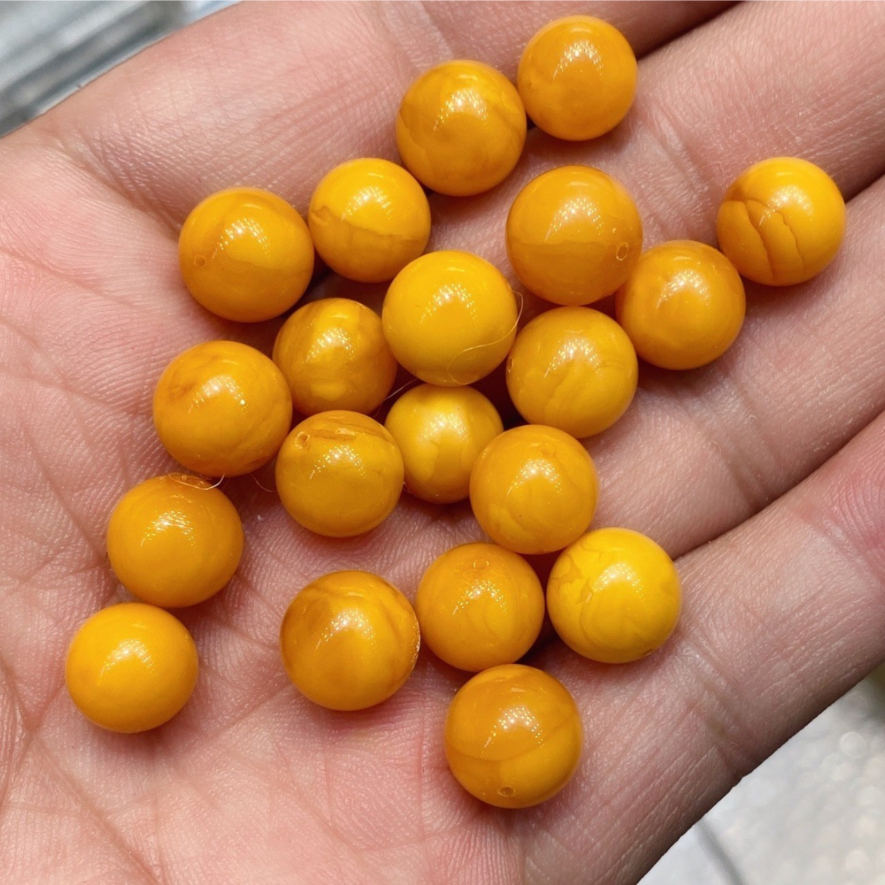 5 to 15 mm Wholesale Natural Old Wax Loose Beads Accessories Beeswax Loose Beads Beeswax Single Bead Demon Flower Old Beeswax Loose Beads