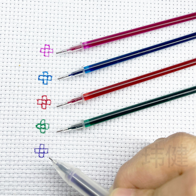 Wei Jian Cross-Stitch Water-Soluble Pen Refills, Small Items for Dot Grid Painting, Blue Imported, Easy to Wash and Draw On, Special Supplies