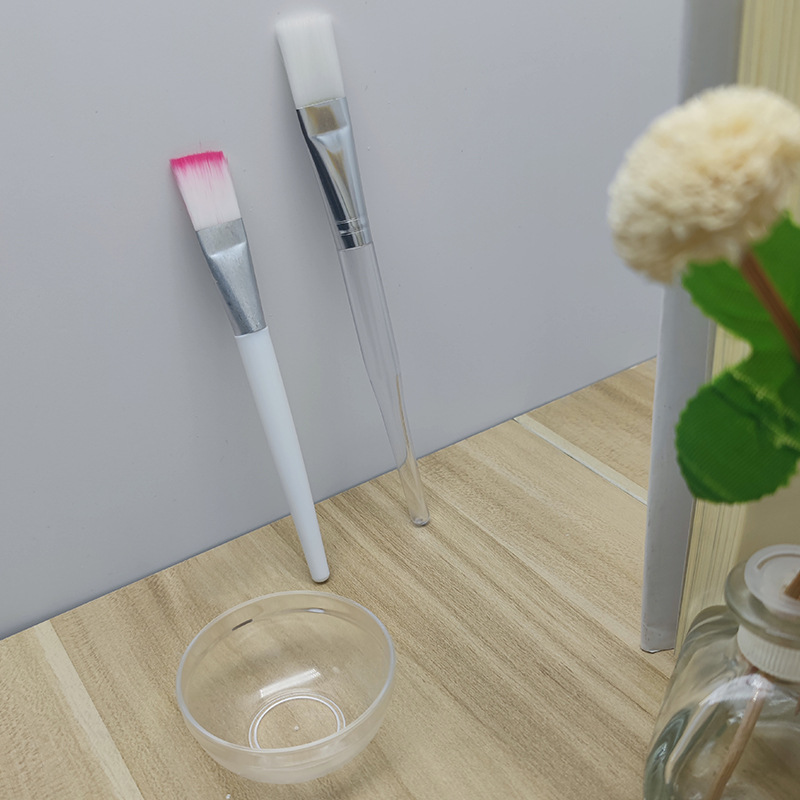 Набор прозрачных масок для лица, маска № 1 с диаметром 6 см, прозрачная маска, мягкая кисть для маски