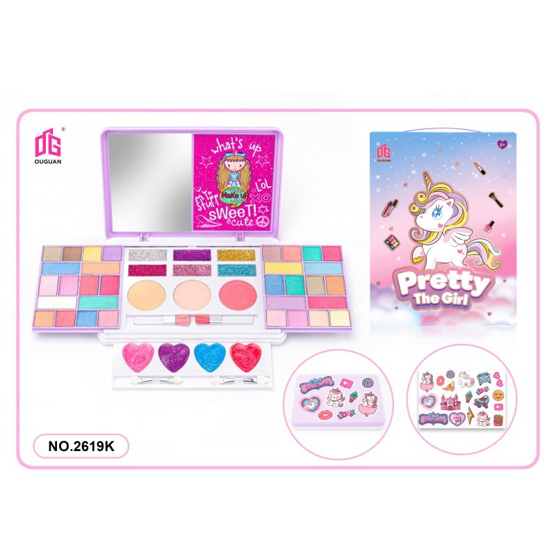 Cross-Border New Children's Makeup Cosmetics Toys Princess Makeup Box Girls Lipstick Beauty Box Set Amazon