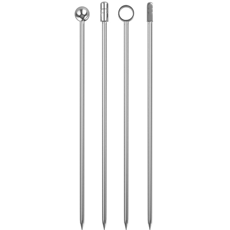Cross-border Stainless Steel 304 Martini Needle Cocktail Sign Bar Bartender Tool Fruit Needle Stainless Steel Wine Needle
