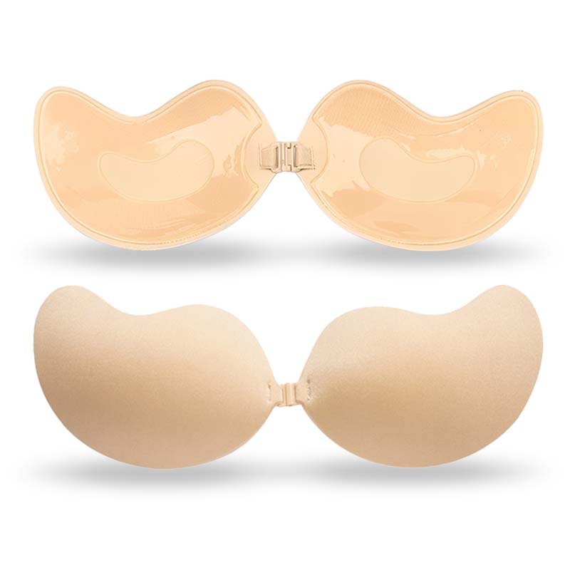 Mango Breast Patch for Women's Wedding Dress, Silicone Invisible Big Breast Summer Thin Breathable Small Breast Push-Up Suspender Dress Breast Patch