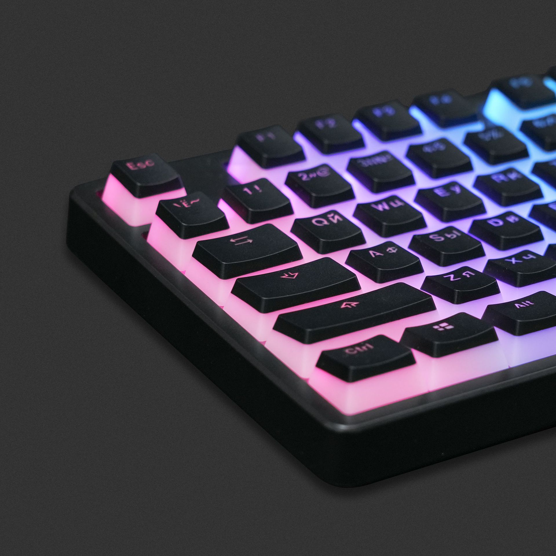 Womierrussian British and Russian Keycaps Russian Keycaps Secondary Injection Keyboard Pbt Keycaps O Em Height