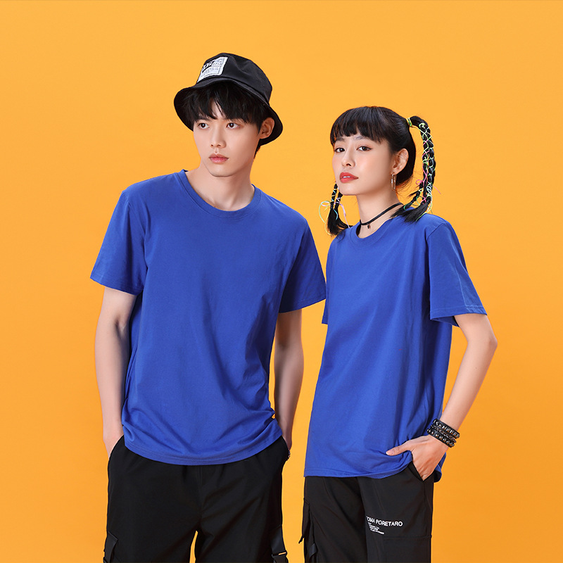 Advertising shirt custom printing logo cotton round neck T-shirt cultural shirt enterprise diy group work clothes embroidery wholesale