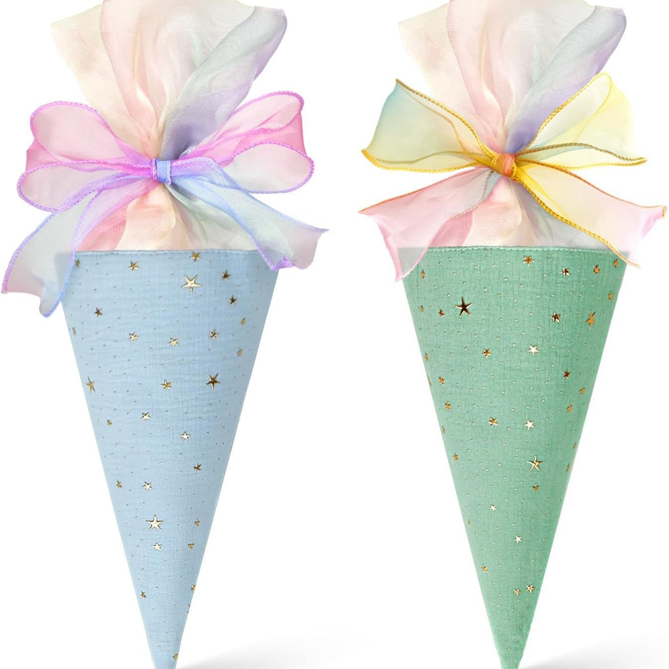 Подарочные пакеты для мальчиков и девочек Германия, школьный конус, наполненный маленьким сахарным пакетом, набор из 2 предметов, оптовая продажа