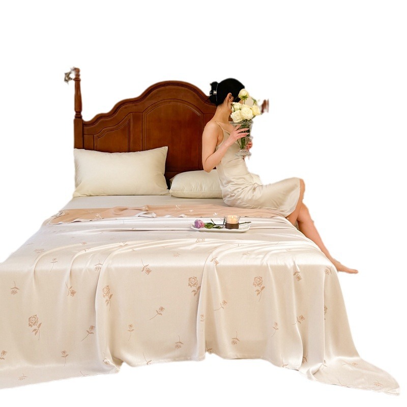 2025 New Bamboo Fiber Single Layer Towel Quilt Blanket Summer Cool Quilt Cool Sense Blanket Cool Sense Jacquard Bamboo Fiber Blanket