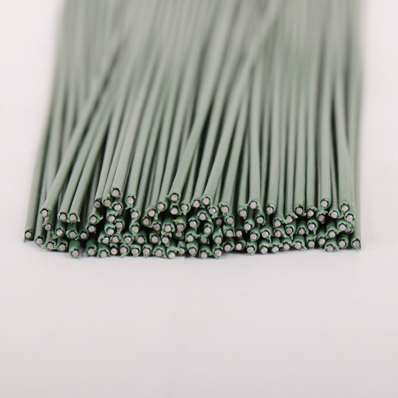 Factory Direct Sale No. 2 Plastic Wrapped Flower Pole Simulated Rose Making Accessories DIY Soap Flower Arrangement Making Wire