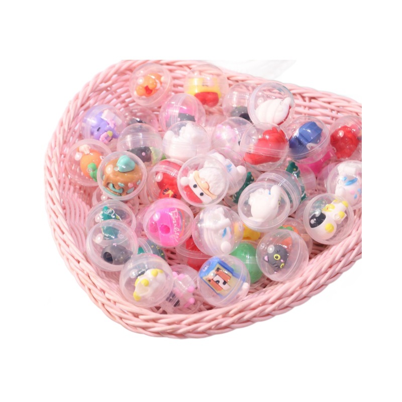 Transparent 32mm Gashapon Toy Gift Children's Pencil Cap Stationery Prizes Cartoon Doll Gashapon One Dollar Gashapon Machine
