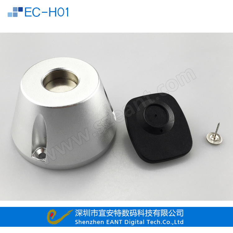 Supermarket anti-theft magnetic buckle 8.2MHz gray anti-theft hard label clothing store monitoring alarm radio frequency anti-theft door accessories