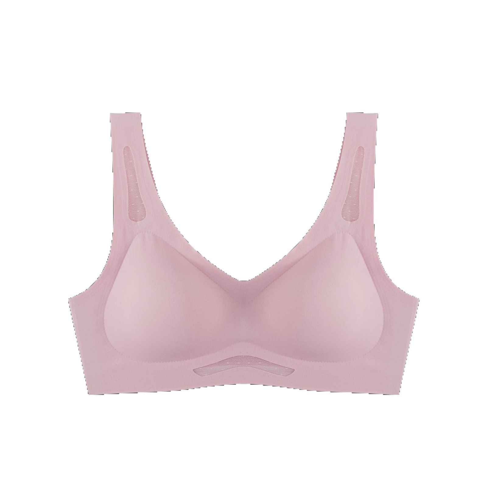 Non-marking Underwear Women's Summer Thin Breathable Mesh Hollow Cool and Comfortable Beautiful Back One-piece plus size Bra Vest