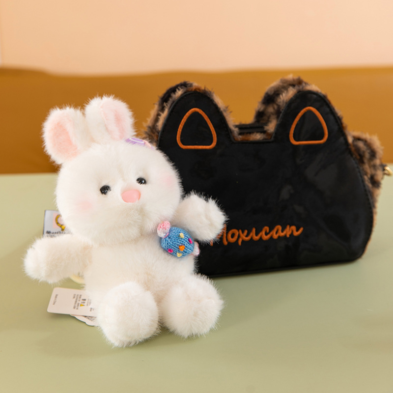 Xiangdundun Versatile Bear Plush Toy Rainbow Candy Rabbit Pendant Girl Backpack Decoration Little Bear Keychain Wholesale
