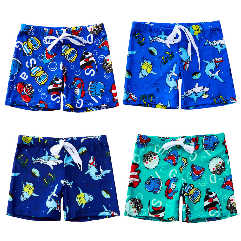 Новые плавки для мальчиков, быстро сохнущие, мультяшные, большой размер, для горячих источников, пляж