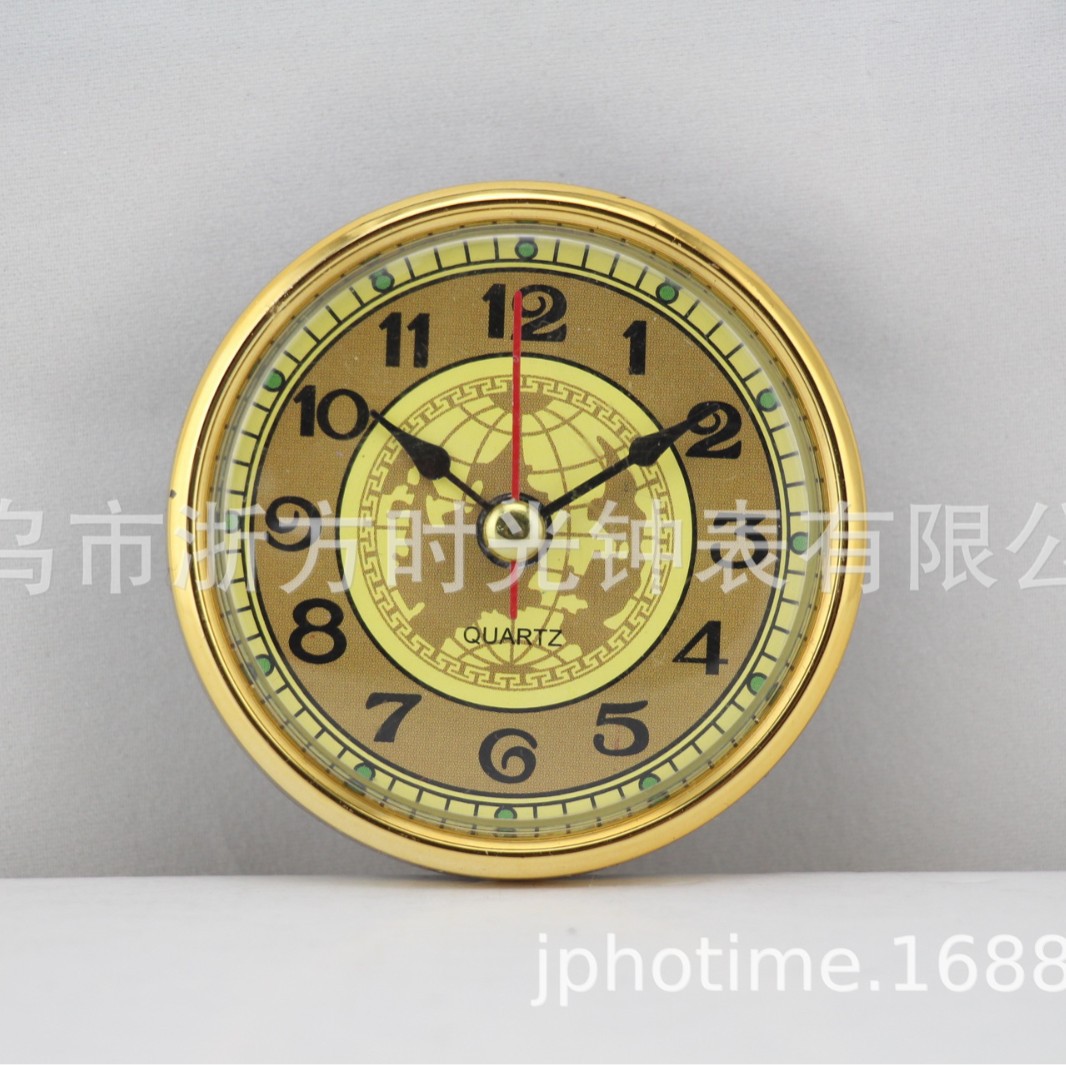 [Crafts accessories-inlaid hour] iron clock container home furniture Crystal round clock head diameter 65MM
