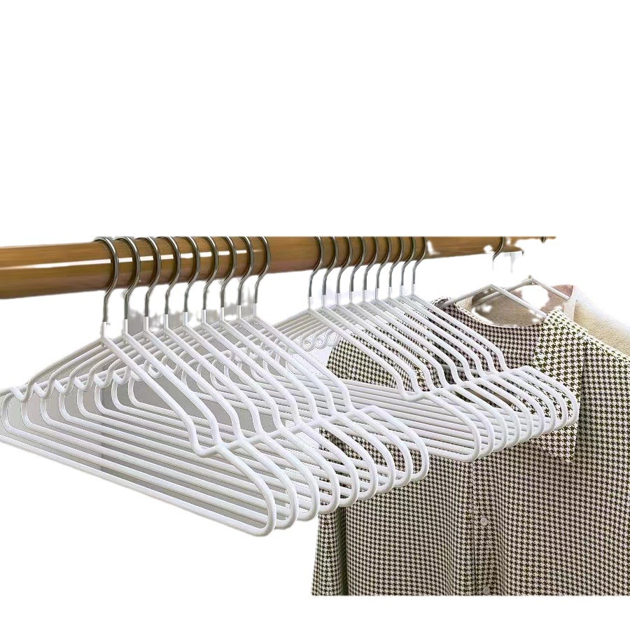Household Non-slip Thick Dip Plastic Clothes Rack Adult Clothes Rack Clothes Hanger Student Dormitory Seamless Clothes Hanger Clothes Rack