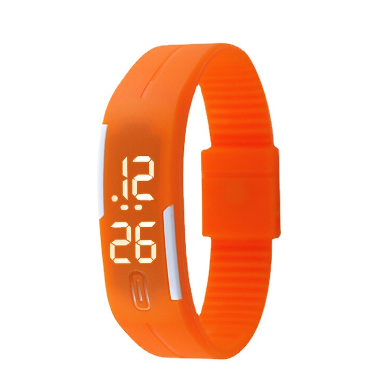 Factory direct foreign trade gifts LED silicone watch waterproof watch sports student watch LED can be a generation of hair