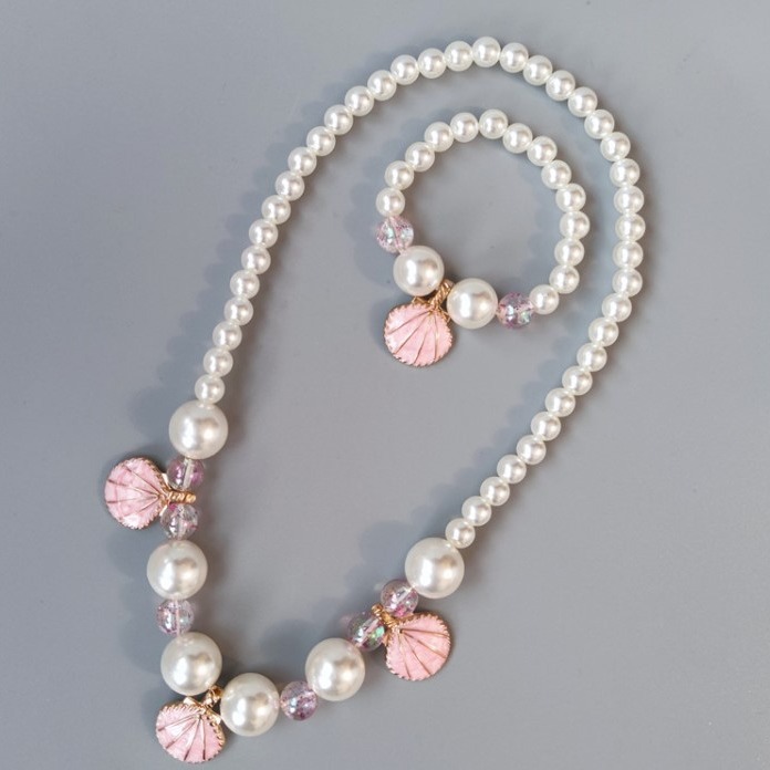 Набор украшений для детей: ожерелье и браслет с хвостом русалки, оптовая продажа