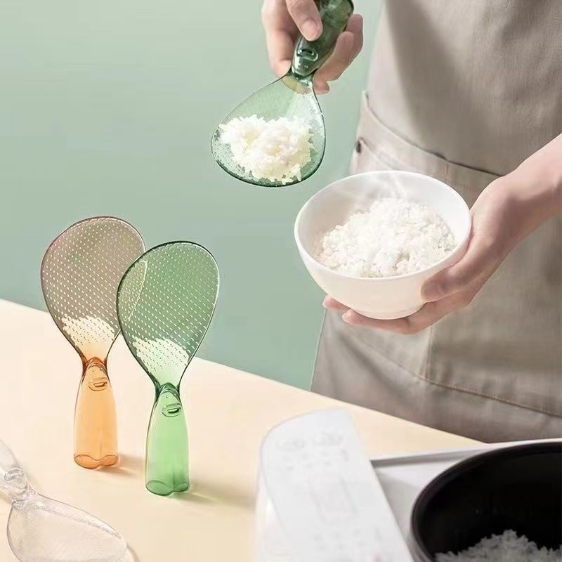 Standing Rice Spoon, Non-Stick Rice Spoon, New Cute Little Monster Rice Spoon, High Color Transparent Rice Spoon