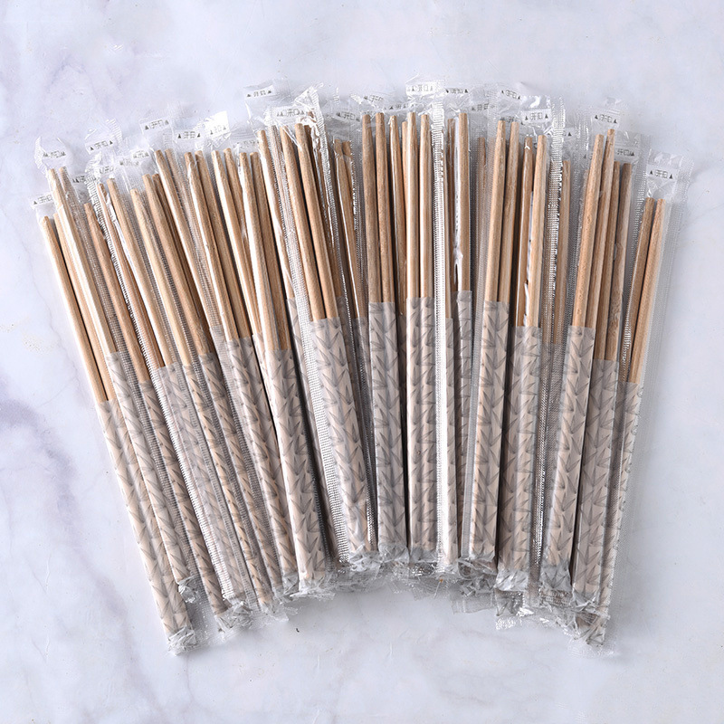High-End Carbonized Chopsticks Disposable Chopsticks Wholesale Manufacturer Bamboo Chopsticks Individually Packaged for Home Commercial Takeout Restaurants Cross-Border