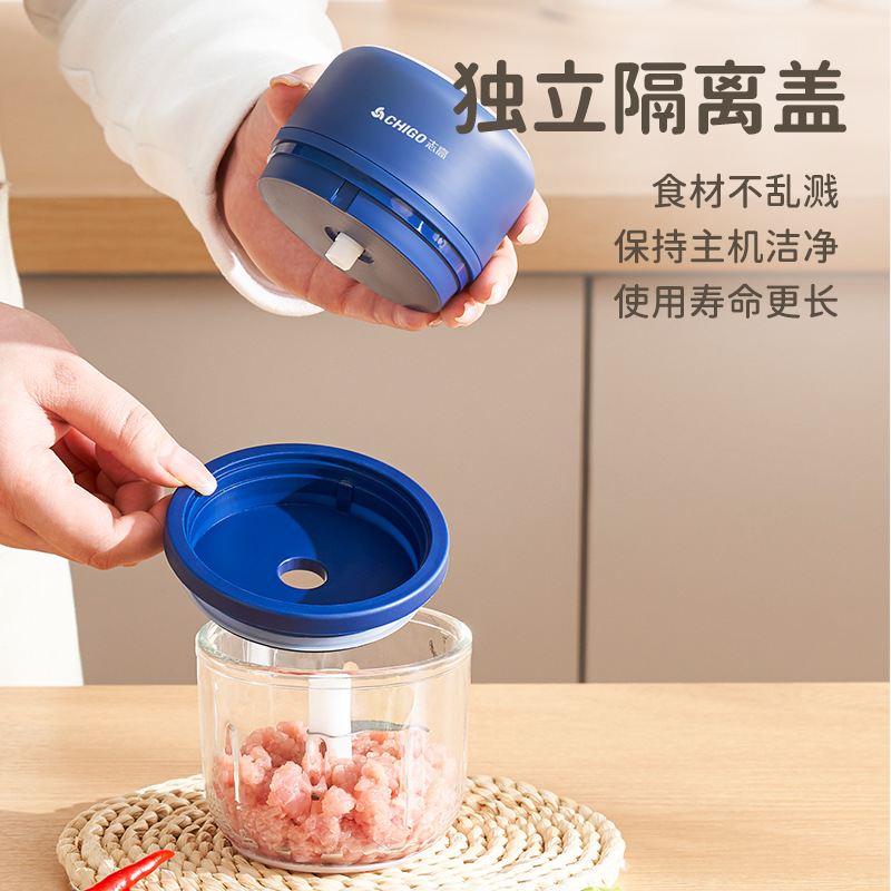 Wireless charging garlic machine mini electric meat grinder kitchen cooking machine garlic mixer garlic baby food supplement machine