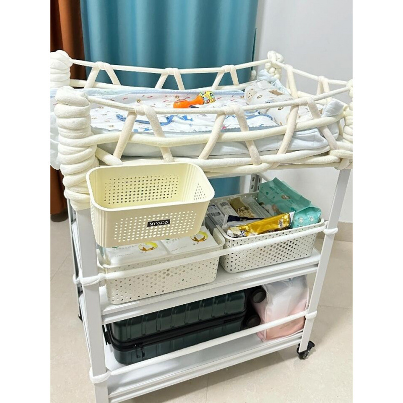 Crib Diaper Table Storage Rack Removable Baby Care Table Bath Massage Multi-Functional Children's Changing Table Factory