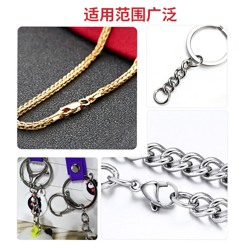 Multi-Specification 304 Stainless Steel Open Ring DIY Handmade Jewelry Accessories Single Circle Necklace Key Connection Hanging Ring C Ring