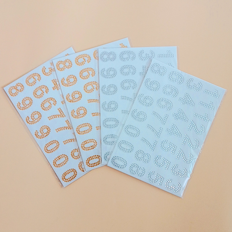 Amazon cross-border acrylic letter Diamond stickers Diamond English stickers text stickers Digital Diamond stickers