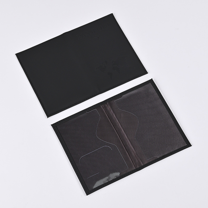 2023 new plain pu plane map travel passport protective cover passport holder PU leather card cover manufacturers wholesale