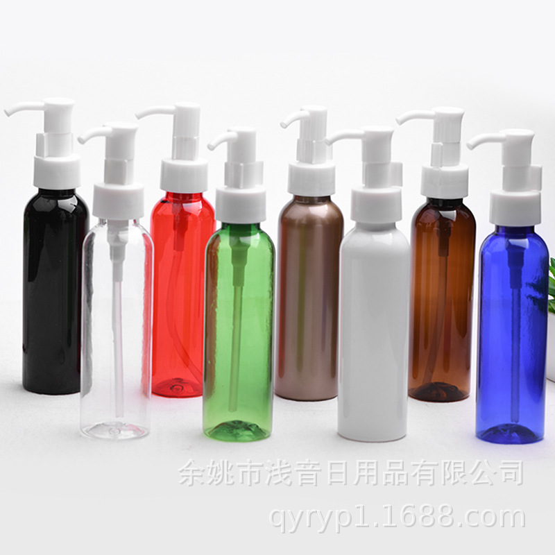 Qianyin Manufacturer 24-Teeth 120ml Round Shoulder Bottle Makeup Remover Oil Pump for Dispensing Essence Lotion Etc