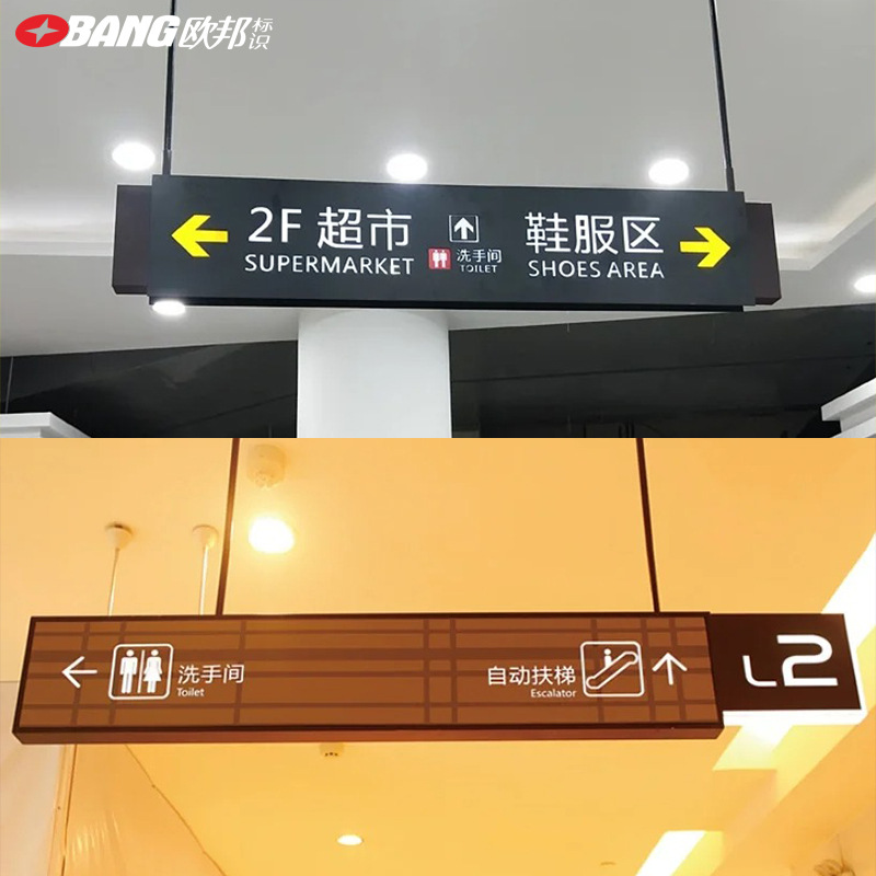 Underground Garage Tag Light Box Customized Subway Hanging Double-Sided Light Box Store Parking Lot Hanging Light Box Sign