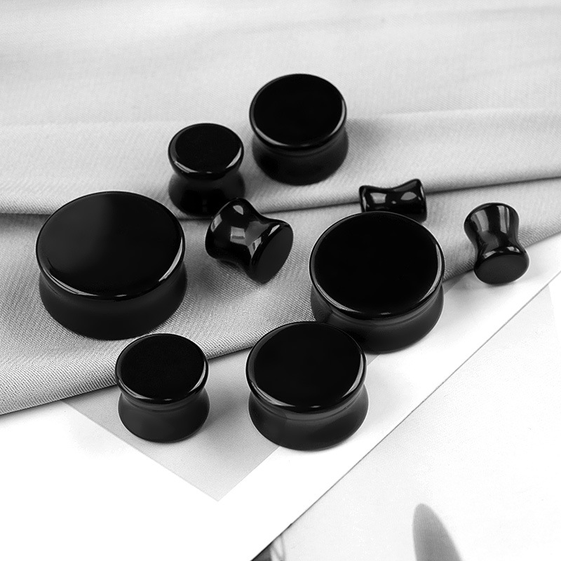 Wish Amazon Obsidian Ear Plugs Ear Cartilage Earrings Piercing Jewelry Wholesale High-End Stylish Light Luxury for Women