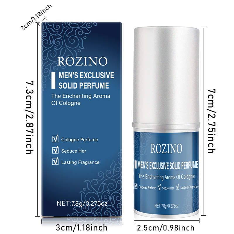 [Cross-Border] Rozino Cologne Deodorant for Men and Women with Long-Lasting Fragrance Portable Solid Perfume Portable Deodorant