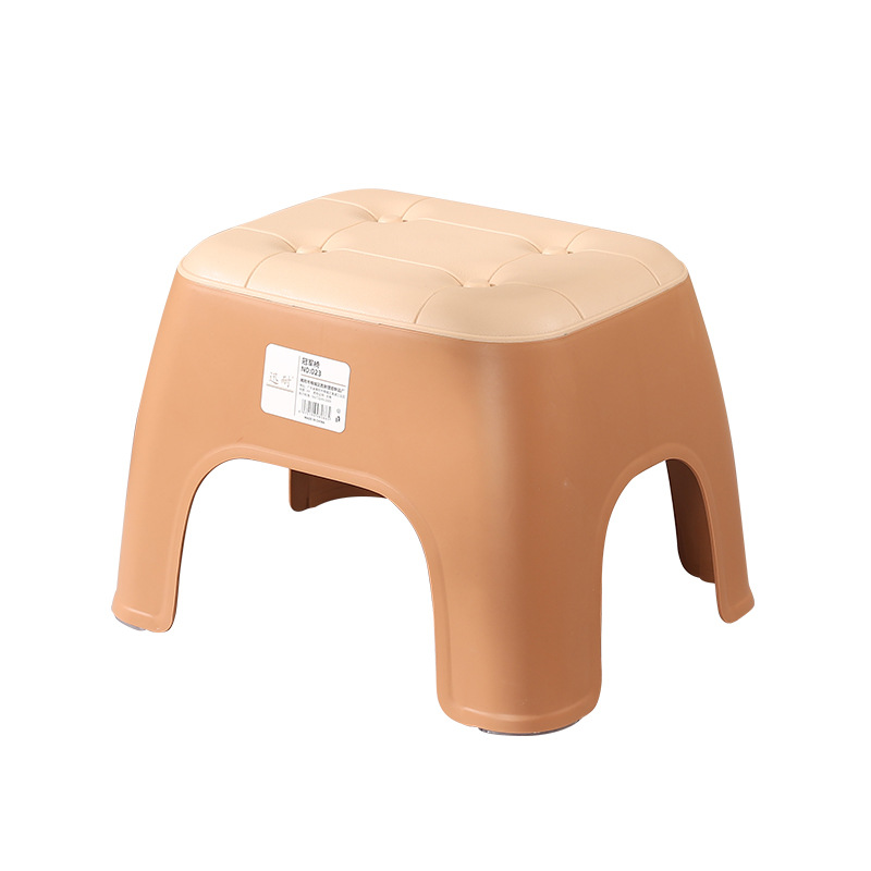 Home Plastic Small Square Stool Living Room Bathroom Stool Thickened Small Bench Low Stool Kindergarten Plastic Stool Stacked