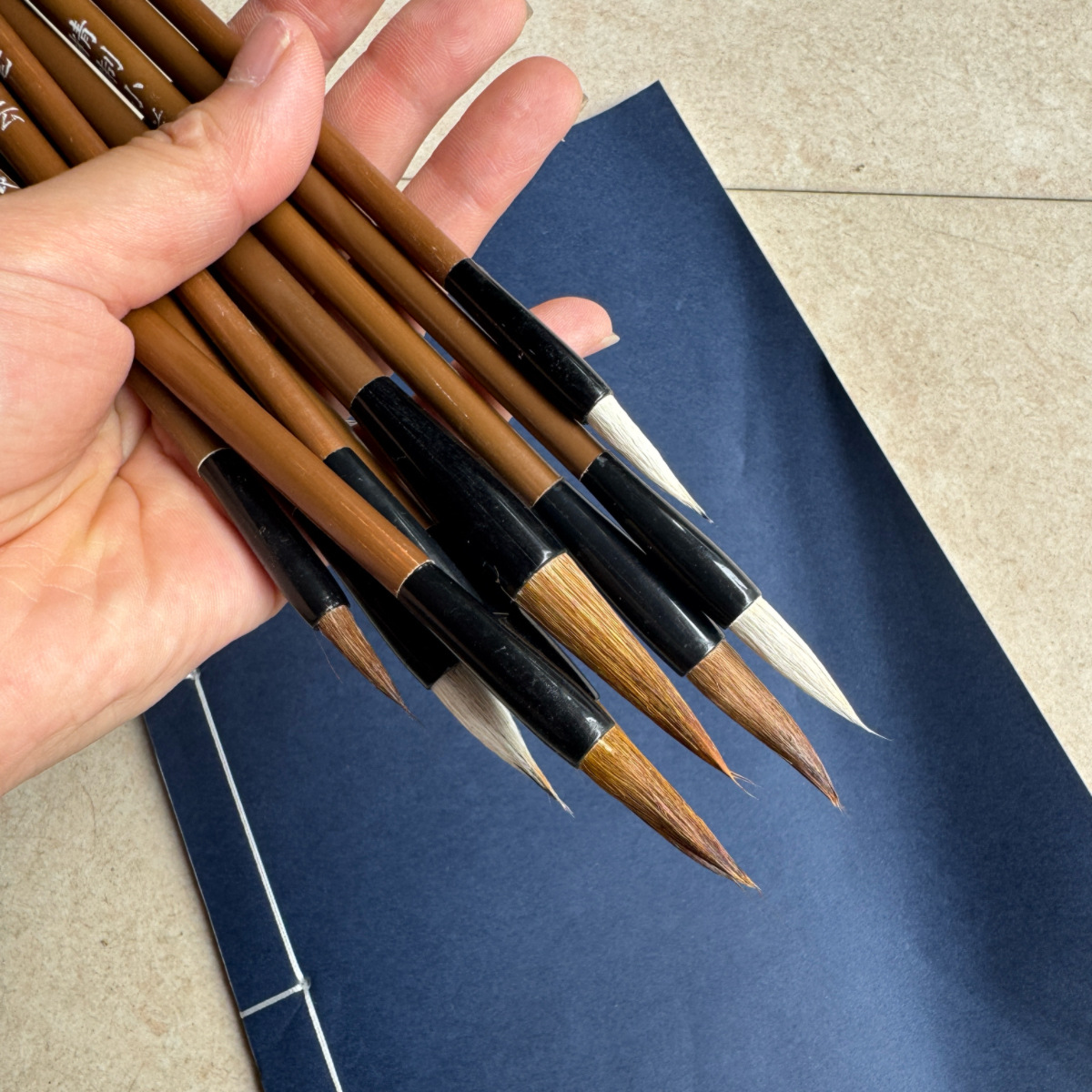 Enlightenment brush big orchid bamboo brush beginner calligraphy plus Jian langhao Primary School students large, medium and small white cloud brush wholesale