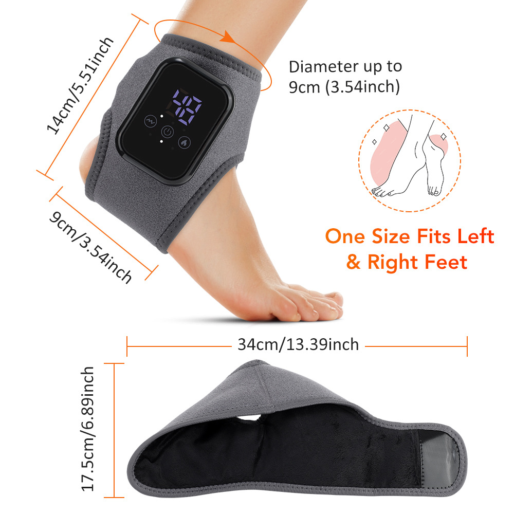 Cross-Border New Product Electric Heating Ankle Rechargeable Vibration Massage Hot Compress Ankle Joint Physiotherapy Instrument Ankle Hot Compress Massage