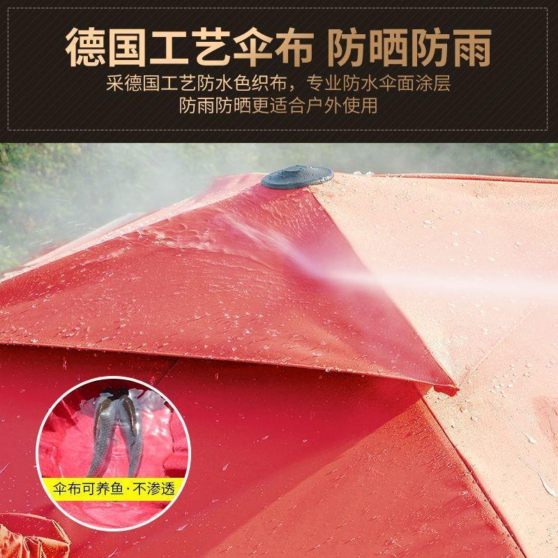 Outdoor Parasol Courtyard Umbrella Terrace Balcony Stall Large Sun Umbrella Villa Garden Outdoor Light Bar Bead Roman Umbrella