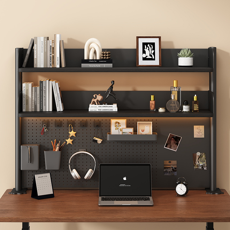 Internet celebrity electric racing multi-layer hole board storage rack student study desk bookshelf office computer desktop storage rack