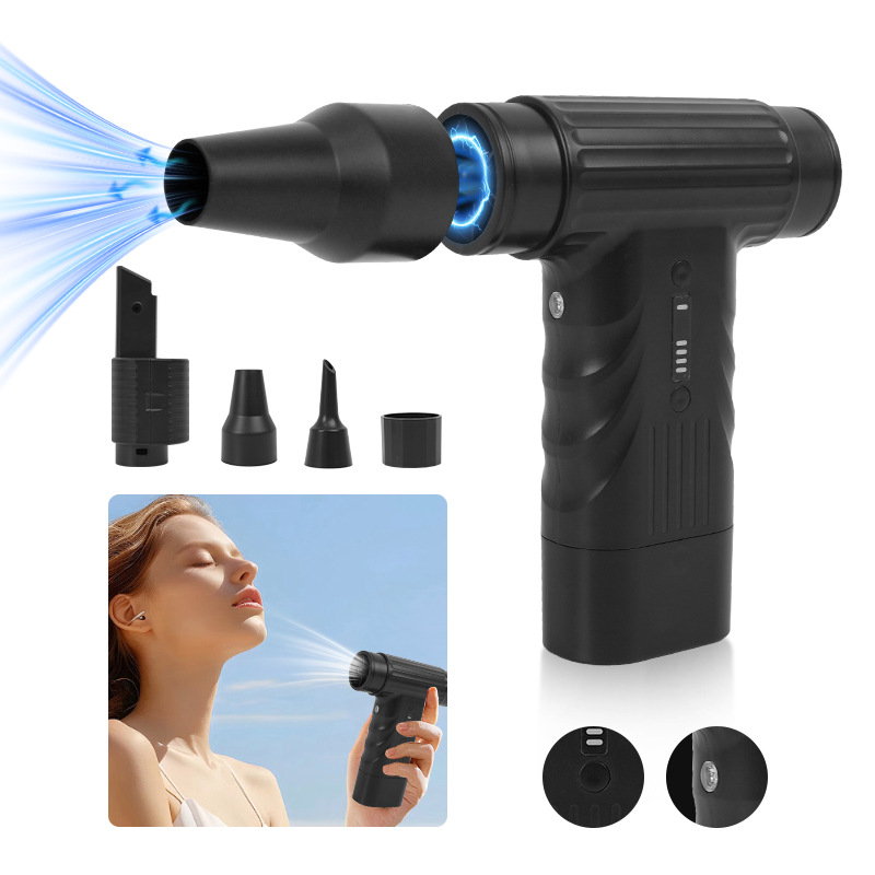 Cross-Border New Handheld Portable Mini Violent Turbine Fan 1.3 Million Rpm Brushless Small Car Dust Collector and Ash Blower