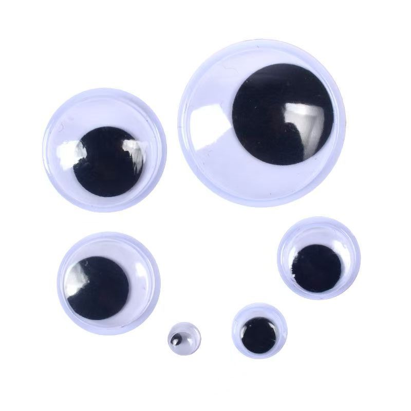 Black and White Movable Eyes with Adhesive Backing Mixed Kidsren's Handicraft Class DIY Animal Toys Colorfulful Movable Eyeball Stickers