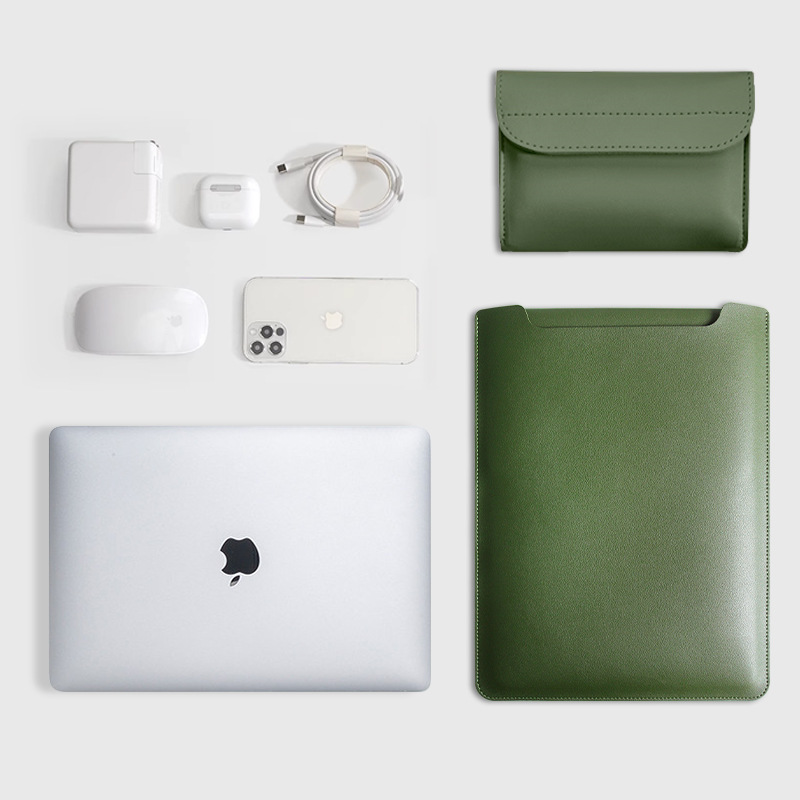 [Thick Pu Leather] Suitable for Apple Xiaomi Huawei Laptop Sleeve 13/14/15/16/Inch Computer Bag