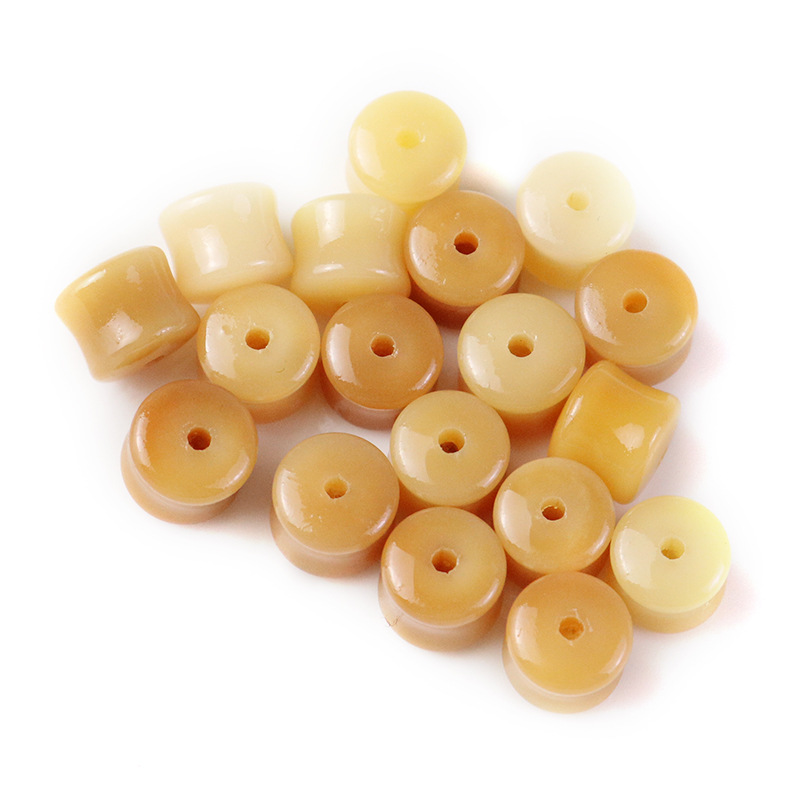 Retro Weathered Yellow Bamboo Root Loose Beads Natural Buddhist Beads Jewelry Bracelet Necklace Accessories Manufacturer