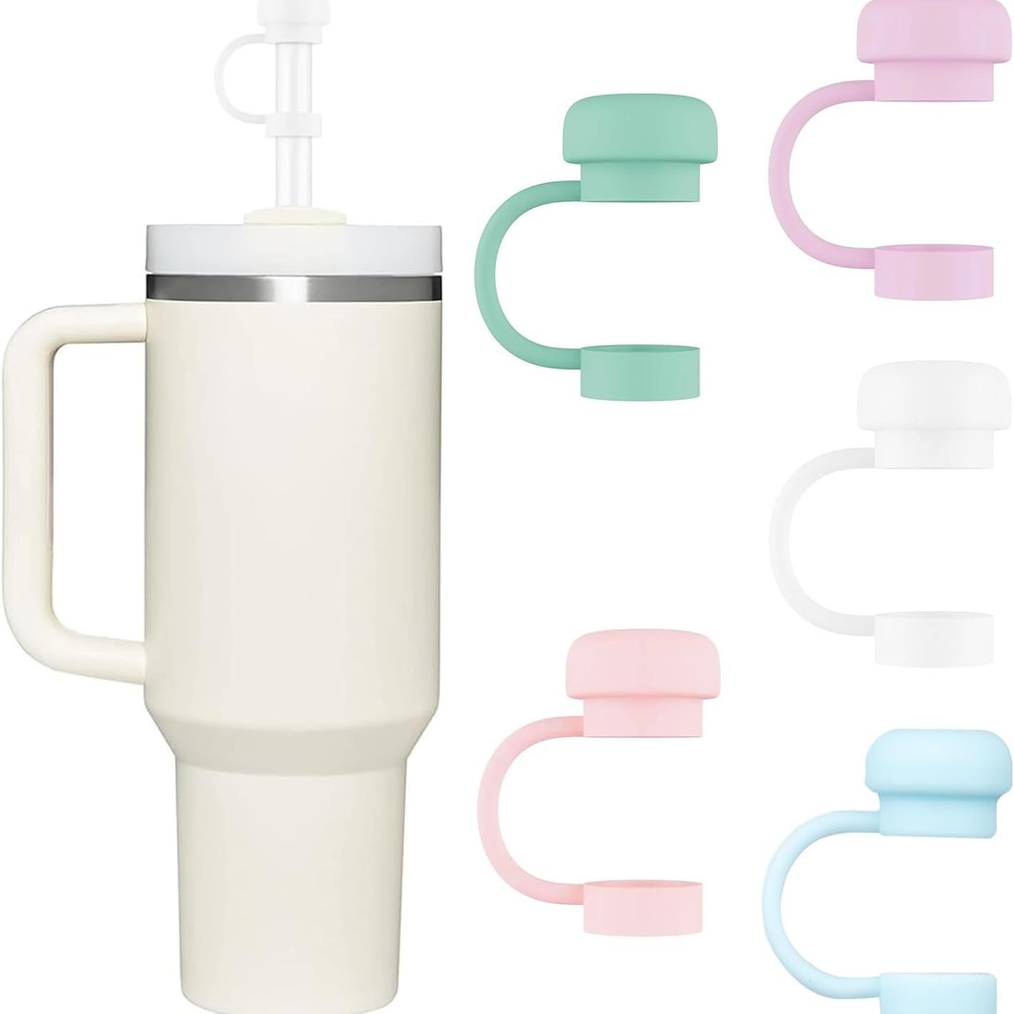 Amazon's New Stanley Cup Straw Cap Plug Dust Cover Food Grade Silicone 10mm Mushroom Style