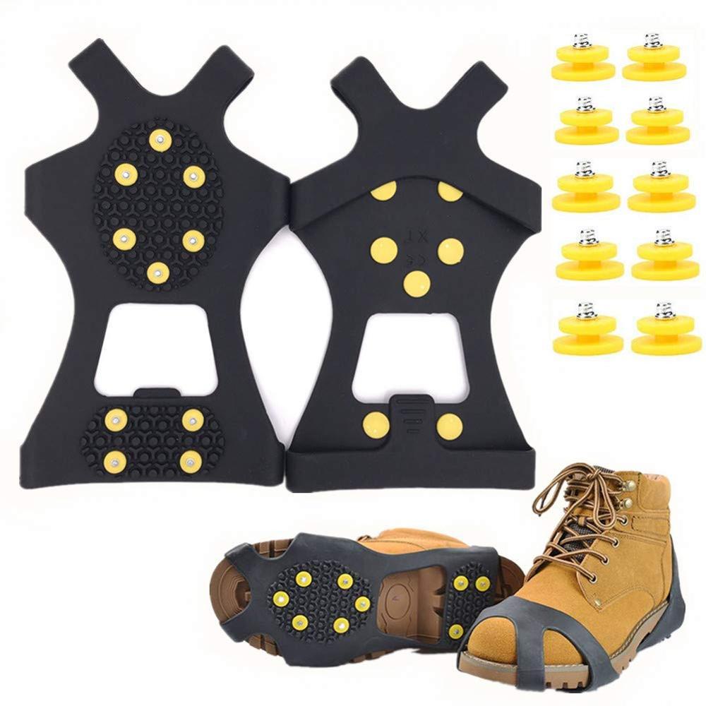 Manufacturer's Ready-Made 10-Pin Silicone Anti-Skating Claws 10-Tooth Snow and Ice Anti-Skating Shoe Covers Silicone Climbing Ice Shoes