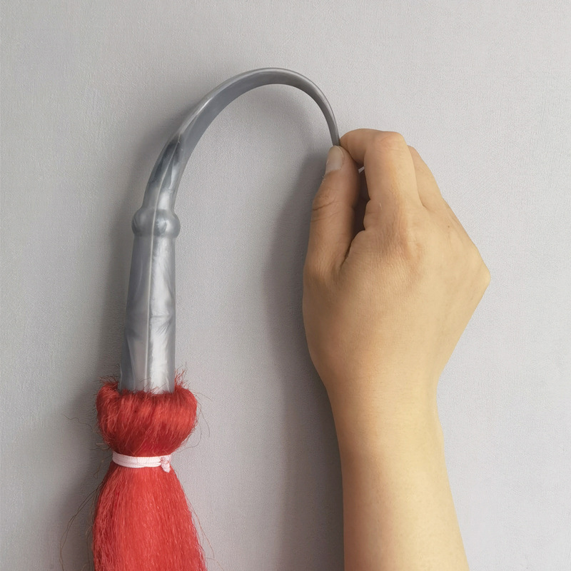 Red Yinyang Kidsren's Performance Props Soft Silicone Red Yinyang Gun Martial Arts Training Spear Long Gun Head Dance Toy Kidsren